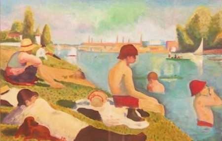 Copie d'une etude de Seurat Baignade  asnieres