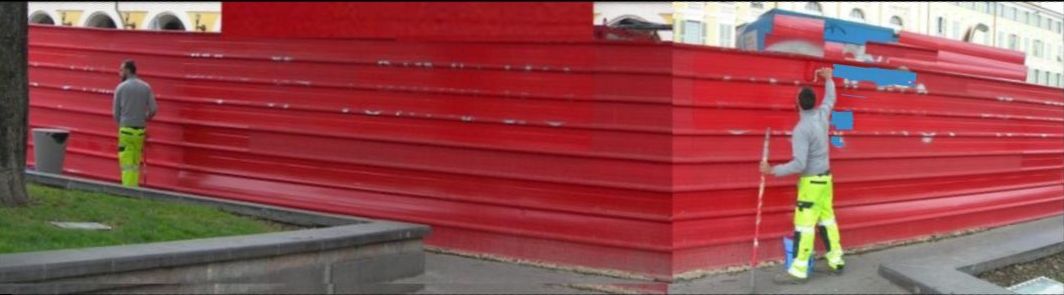 le rouge recouvre le bleu